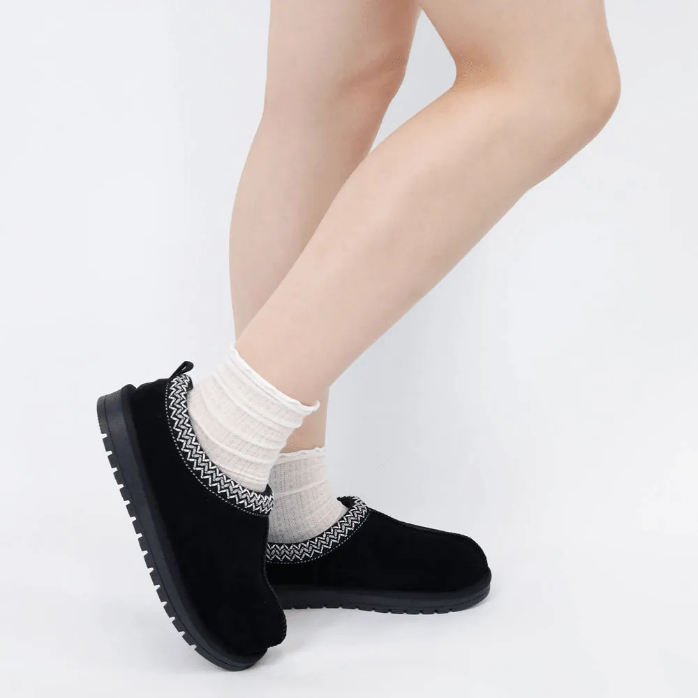 Suede Braided Comfy Slipper
