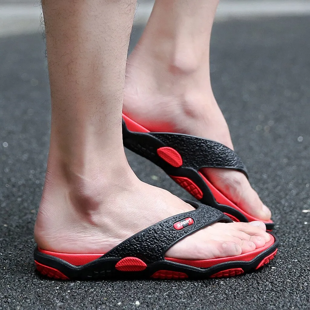 Summer Flip Flop Slippers Patchwork Outdoor  Massage Bathroom Slippers