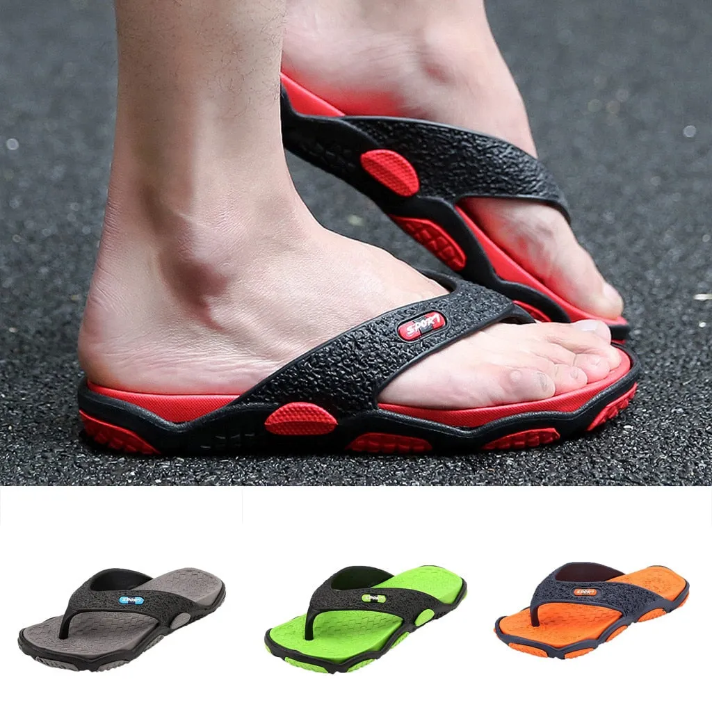 Summer Flip Flop Slippers Patchwork Outdoor  Massage Bathroom Slippers