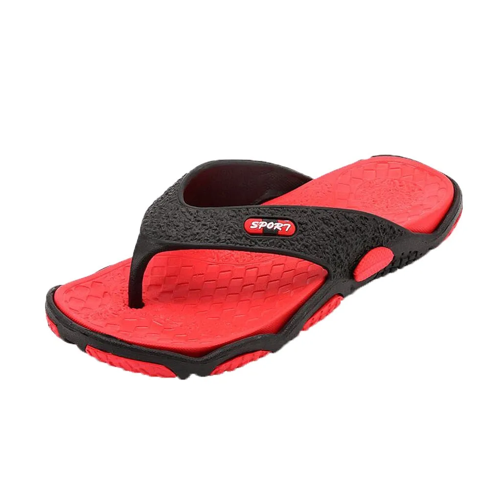Summer Flip Flop Slippers Patchwork Outdoor  Massage Bathroom Slippers