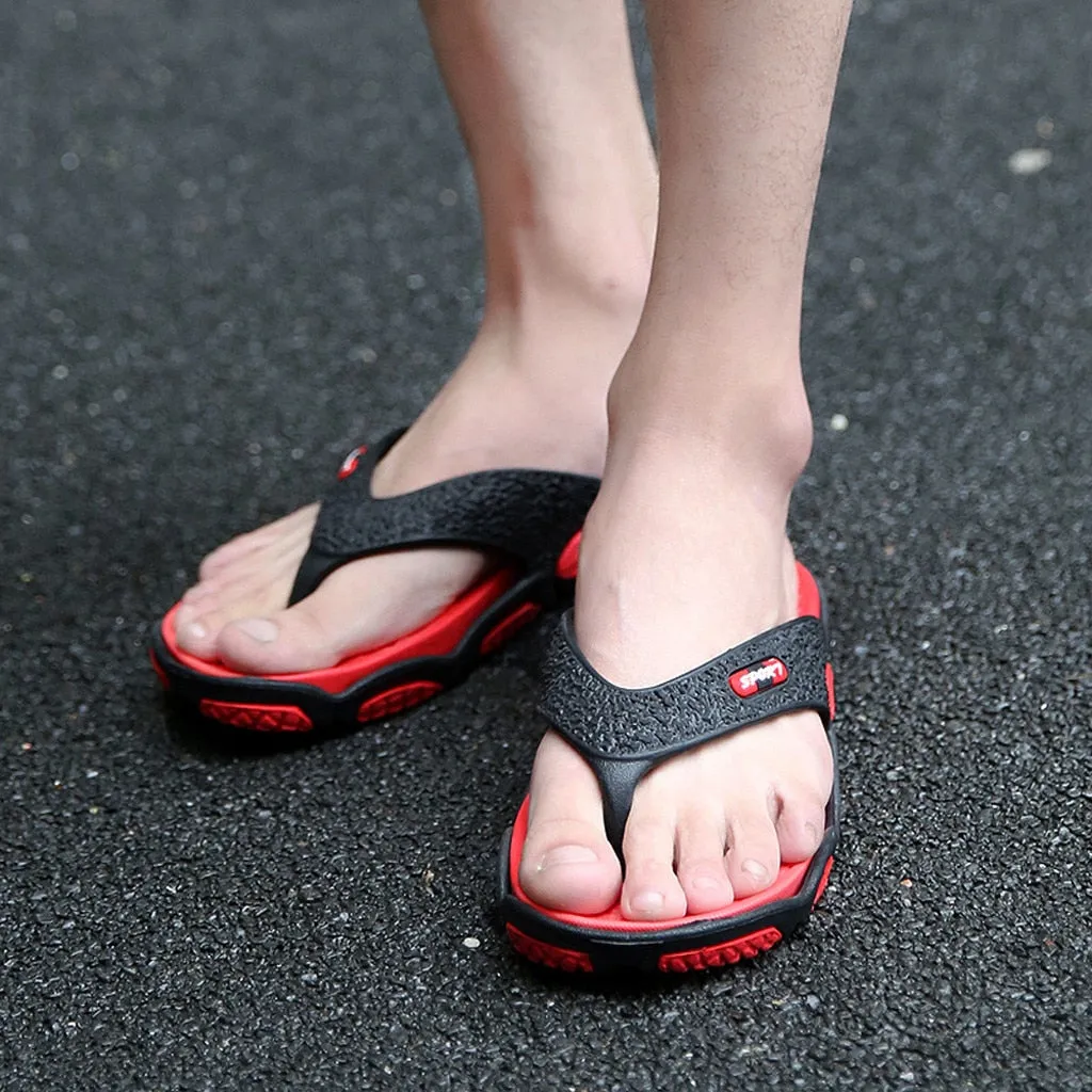 Summer Flip Flop Slippers Patchwork Outdoor  Massage Bathroom Slippers