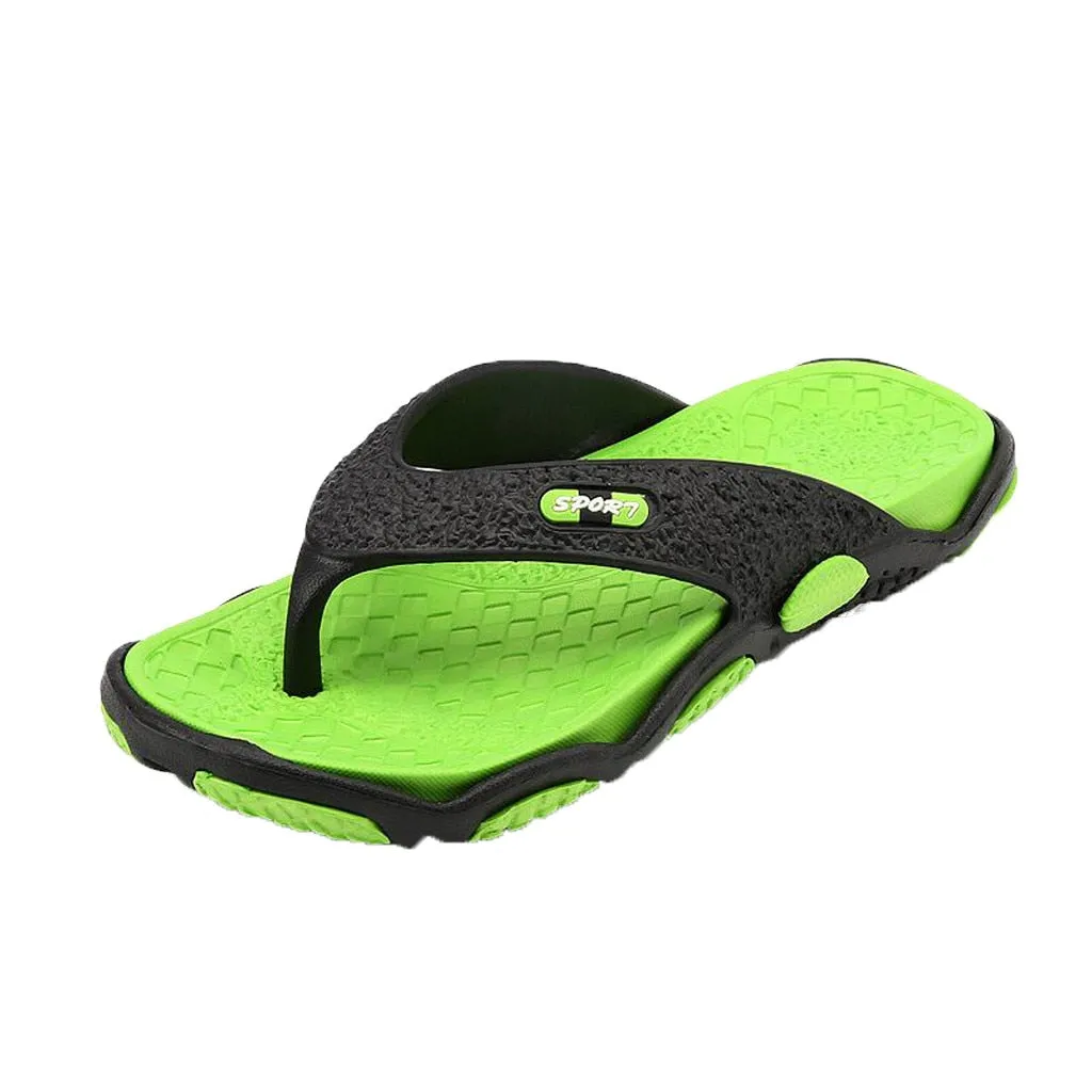 Summer Flip Flop Slippers Patchwork Outdoor  Massage Bathroom Slippers