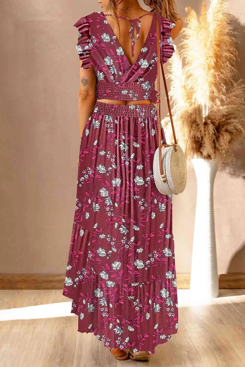 Summer Forever Maxi Skirt and Crop Top Set