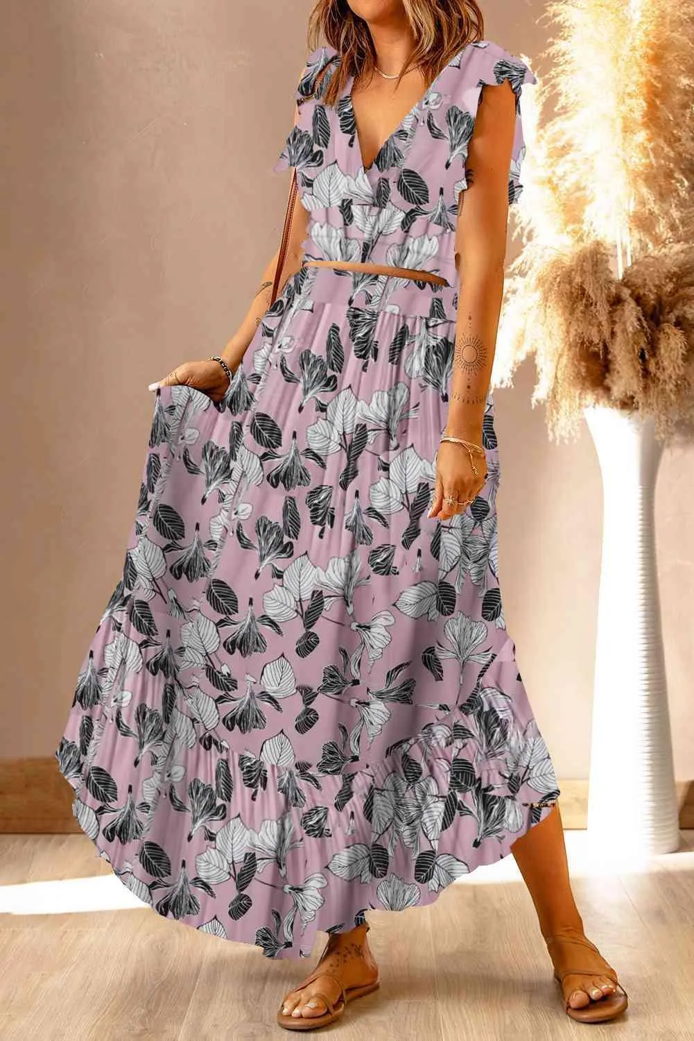 Summer Forever Maxi Skirt and Crop Top Set