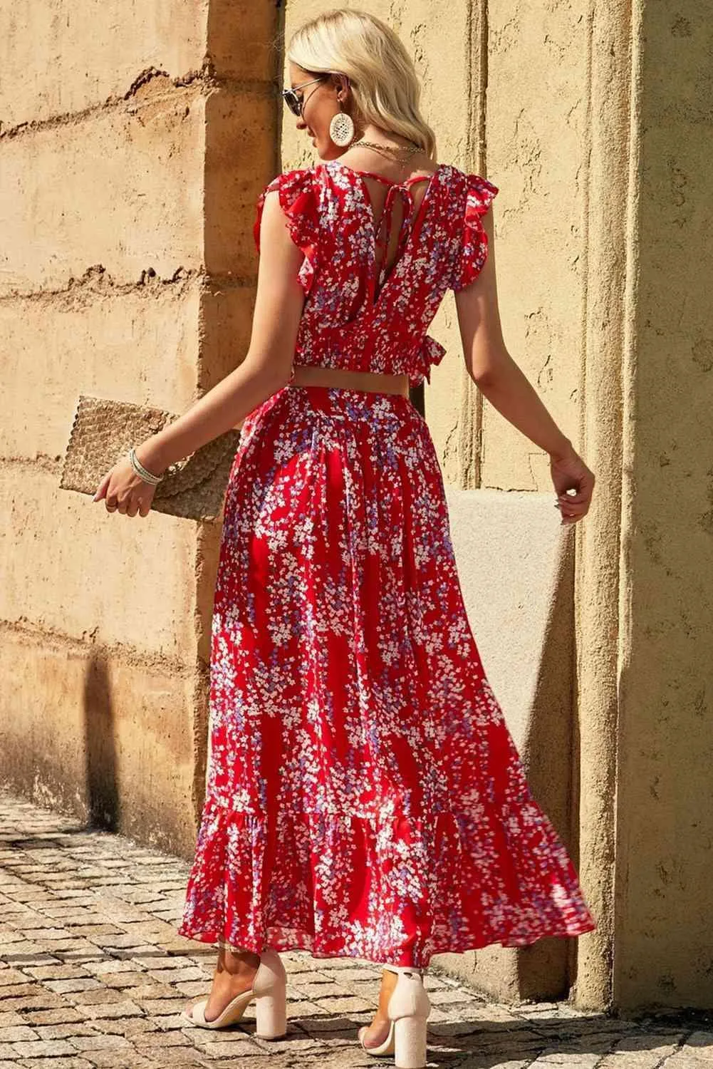 Summer Forever Maxi Skirt and Crop Top Set