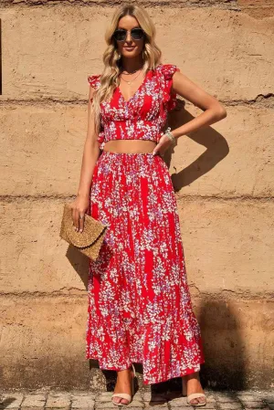 Summer Forever Maxi Skirt and Crop Top Set
