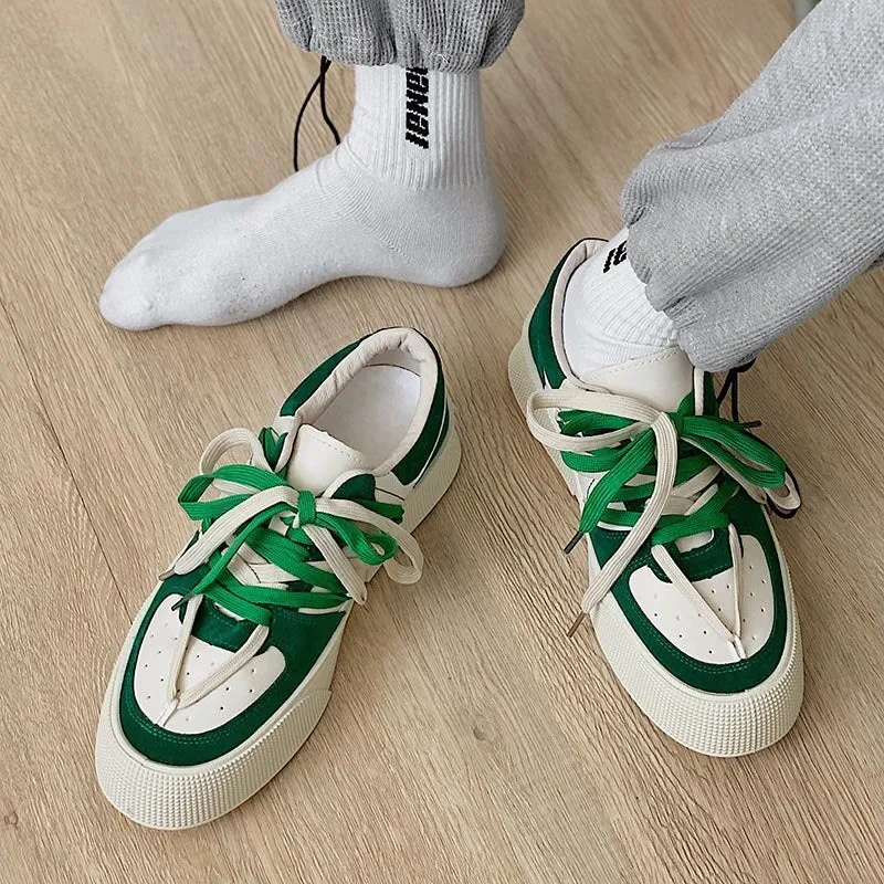 Summer New Trendy Style Cool Geometric Design Sneakers for Men Sporty Skate Boarding Shoes for Men Street Fashion