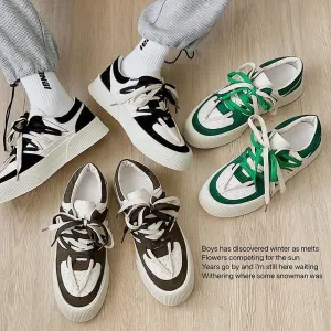 Summer New Trendy Style Cool Geometric Design Sneakers for Men Sporty Skate Boarding Shoes for Men Street Fashion