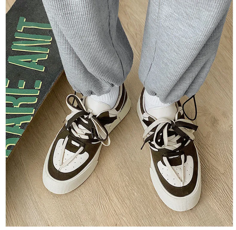 Summer New Trendy Style Cool Geometric Design Sneakers for Men Sporty Skate Boarding Shoes for Men Street Fashion
