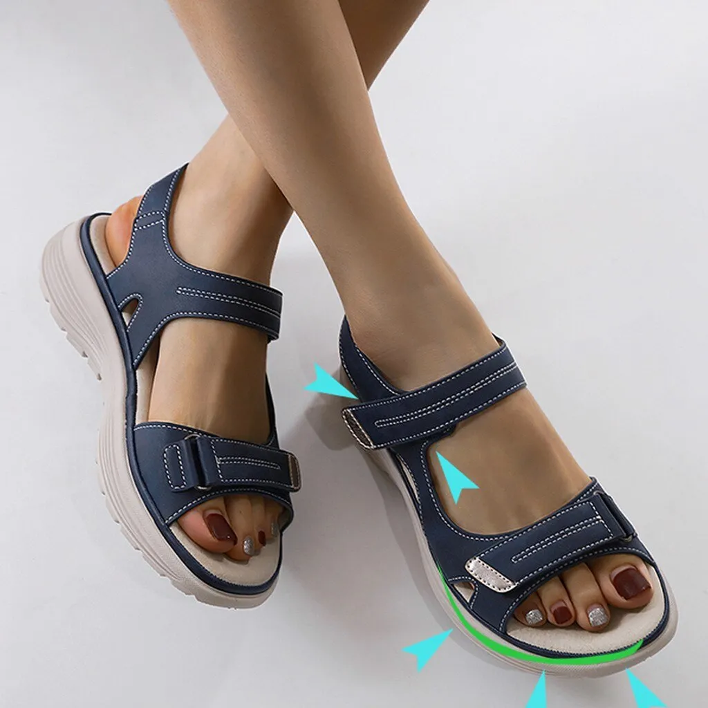 Summer Orthortic Comfortable Flat Walking Strappy Sandals For Women