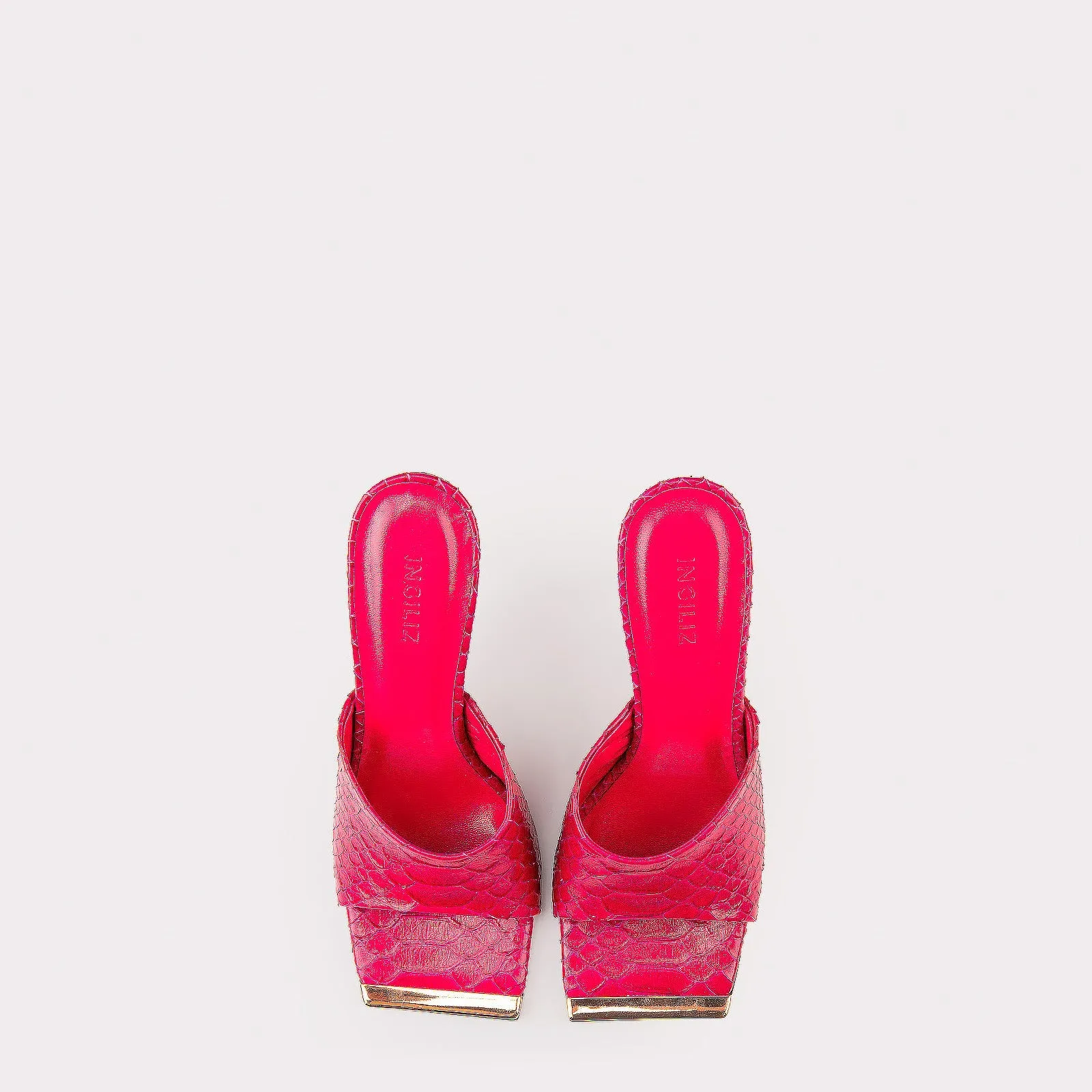 TEXTURED LEATHER MULES KALINA FUXIA