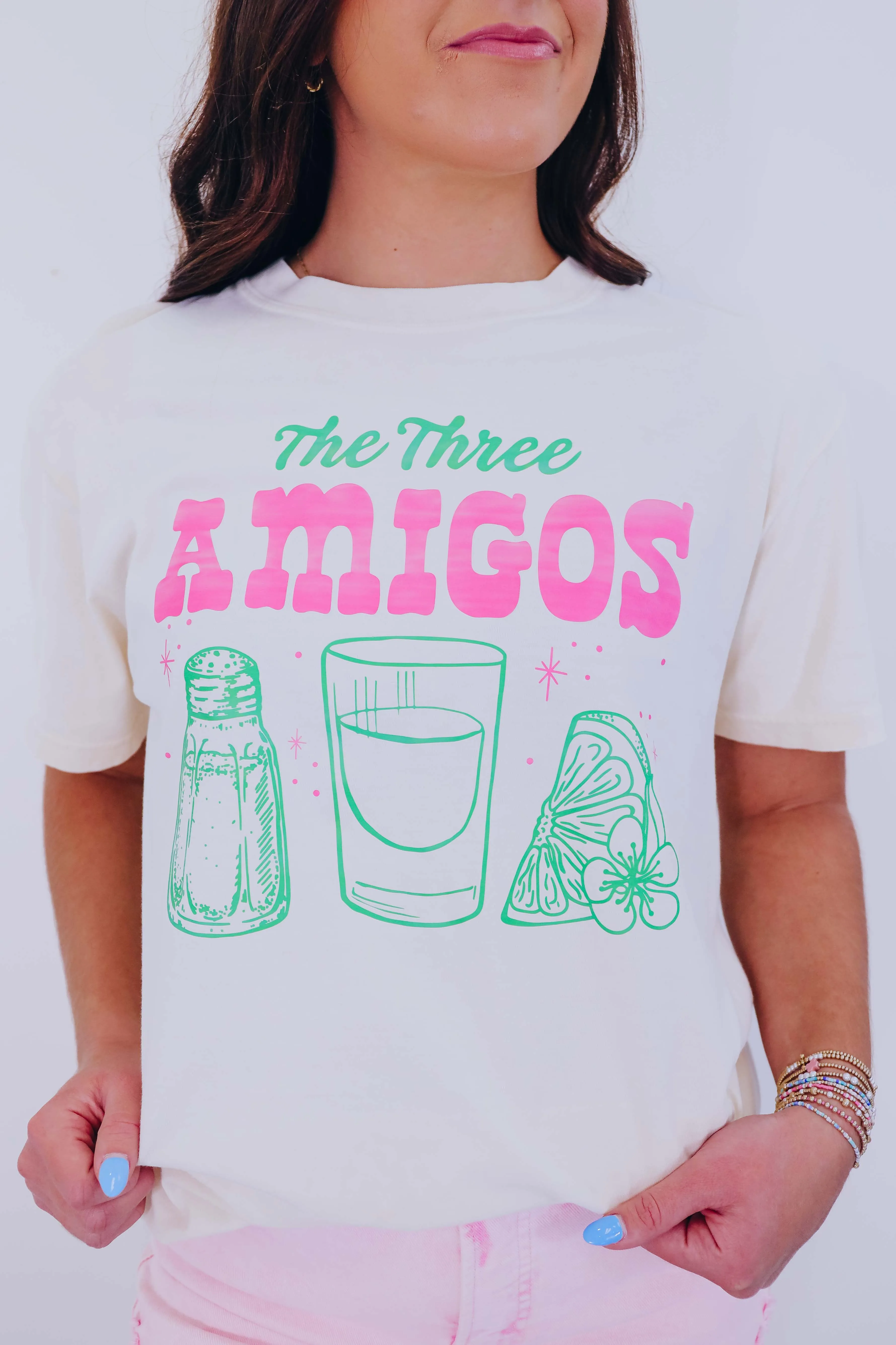 The Three Amigos Graphic Tee S-3X - Cream