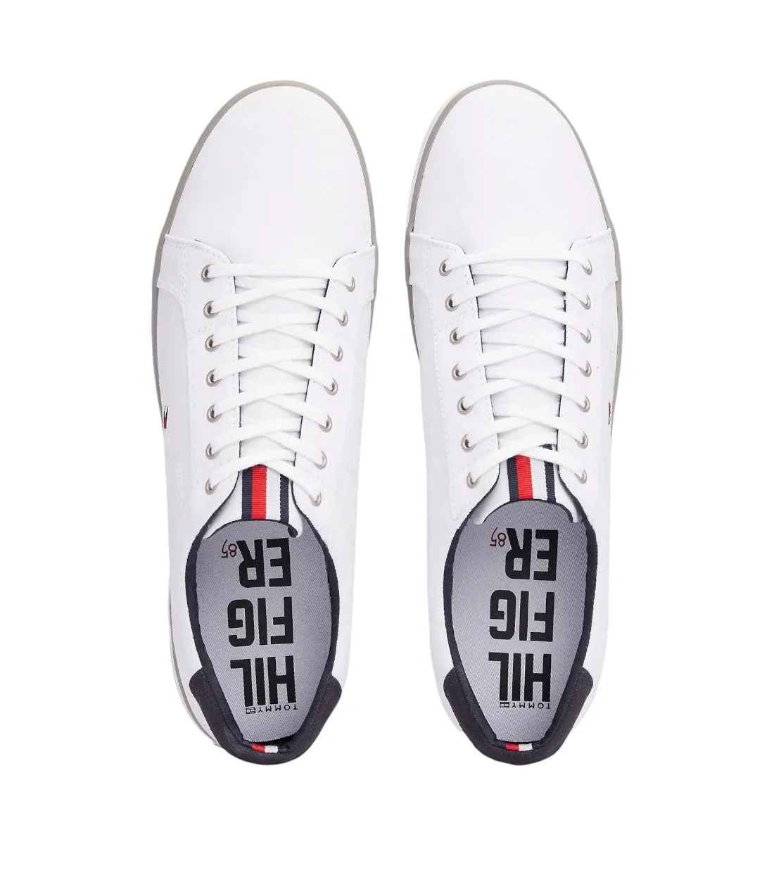 Tommy Hilfiger Wit Sneaker Van Canvas Met Veters