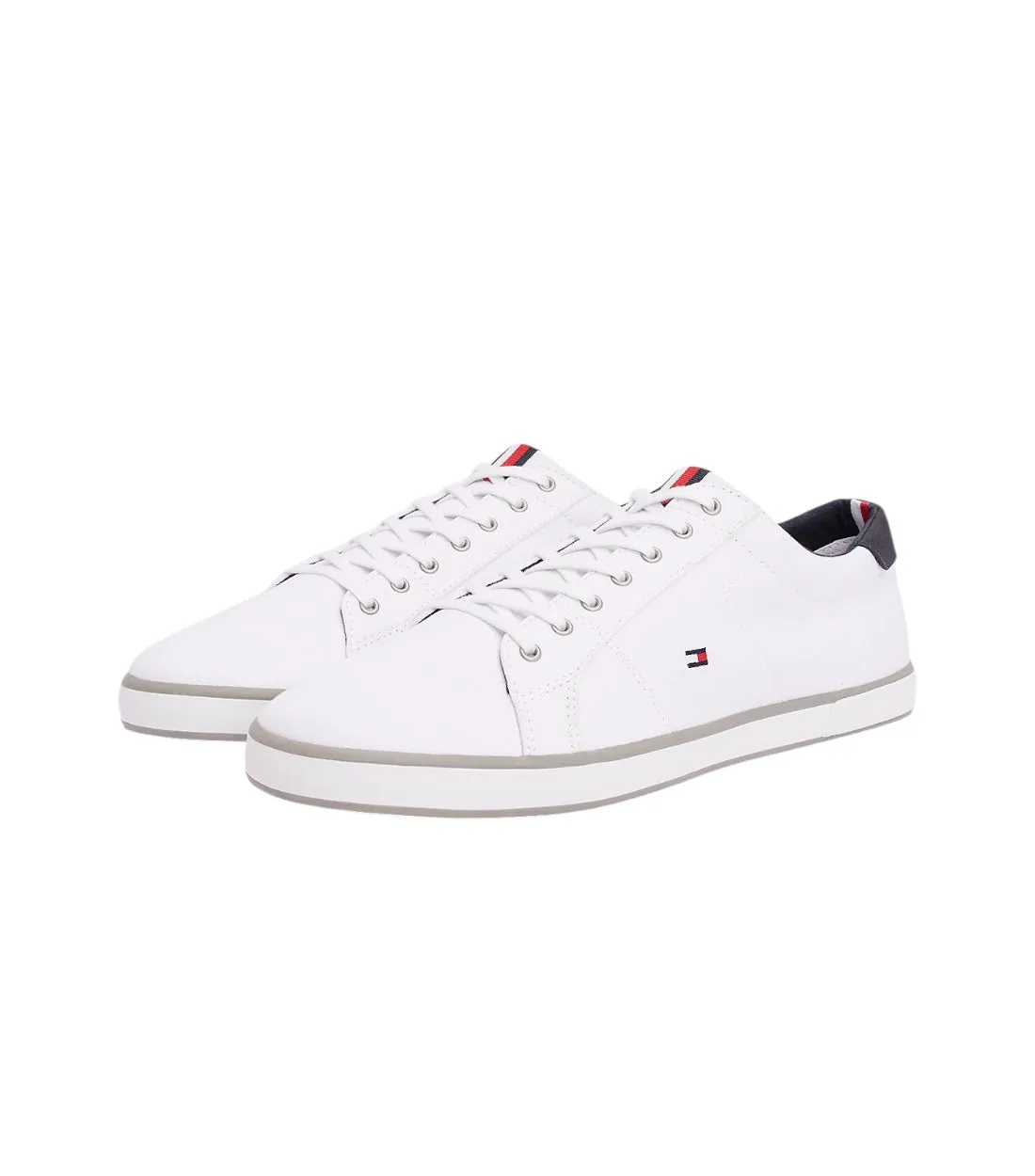 Tommy Hilfiger Wit Sneaker Van Canvas Met Veters