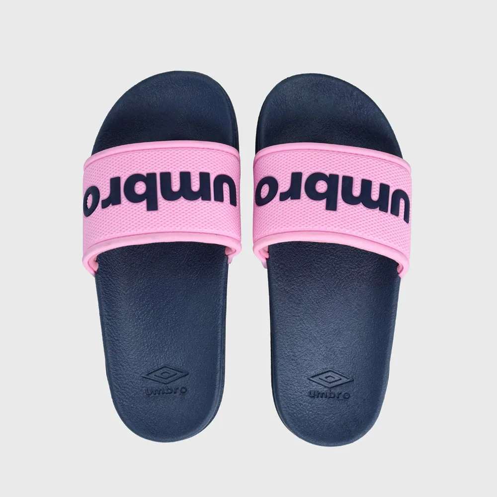 Umbro Kids Rubberised Slide Black/Pink _ 182111 _ Blue