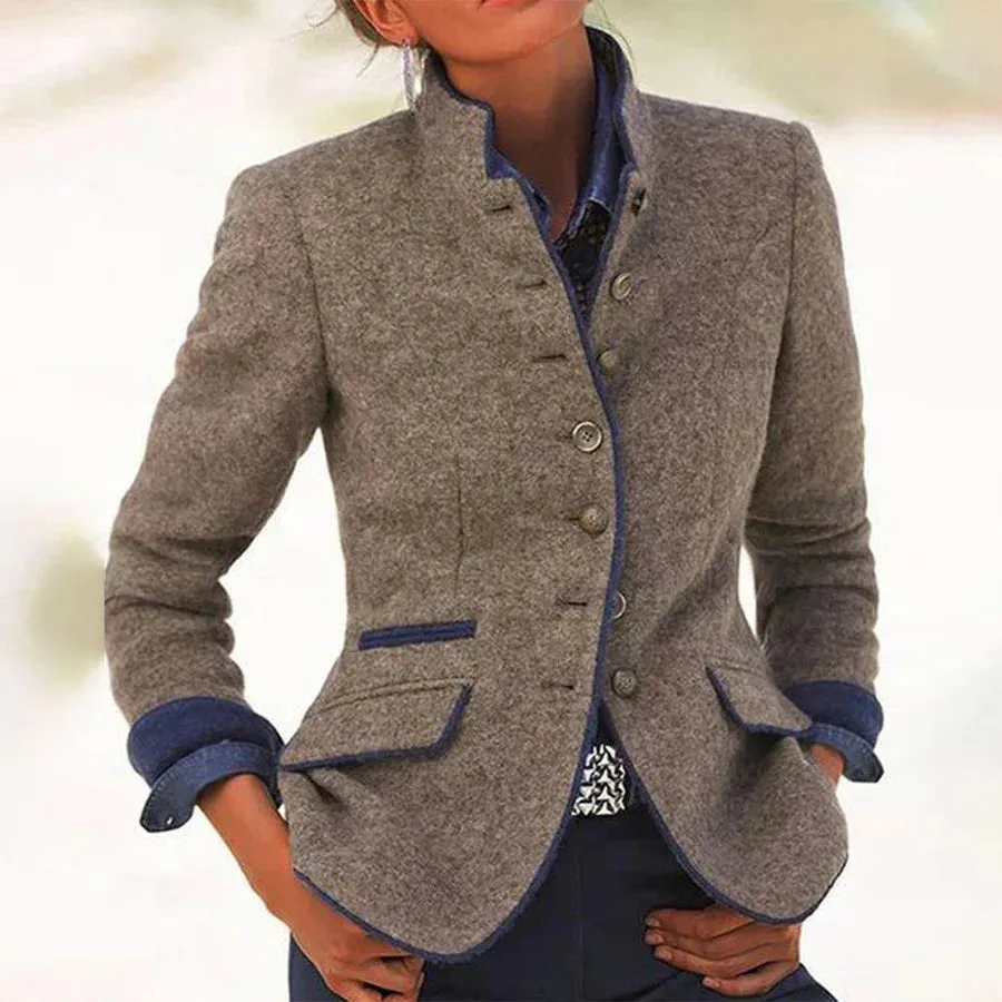 Victoria® - Elegant Cardigan with High Collar