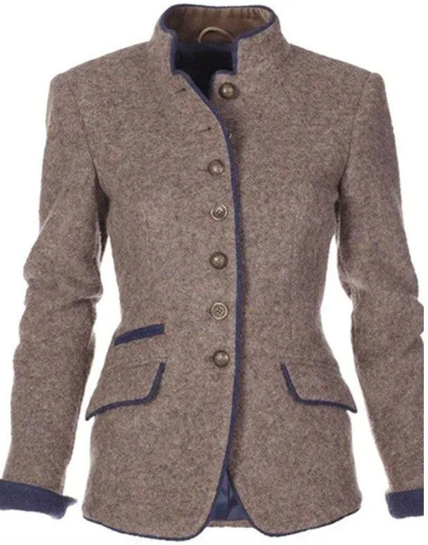 Victoria® - Elegant Cardigan with High Collar
