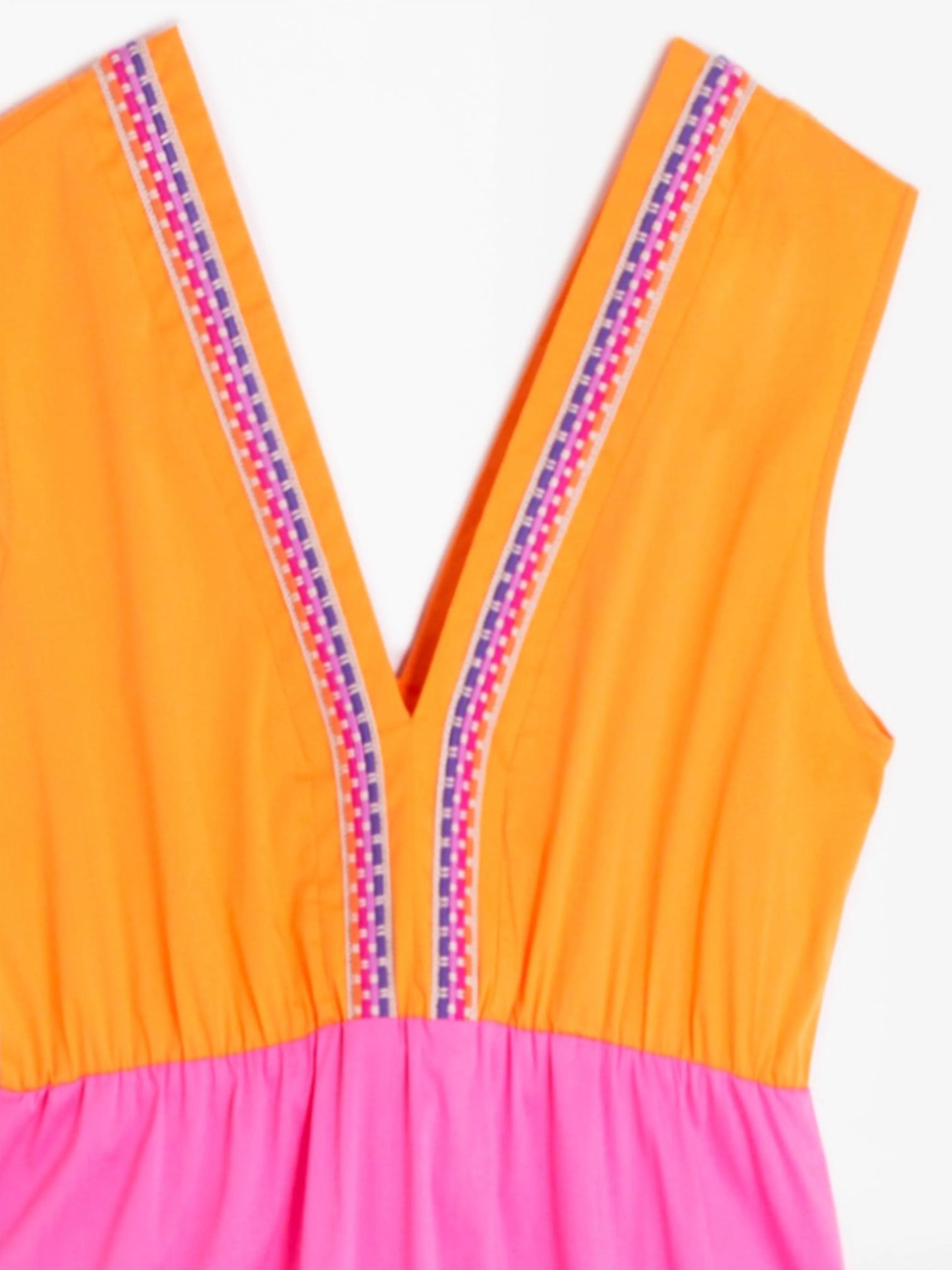 Vilagallo Gadea Mandarine Poplin Dress