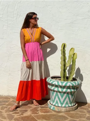 Vilagallo Gadea Mandarine Poplin Dress