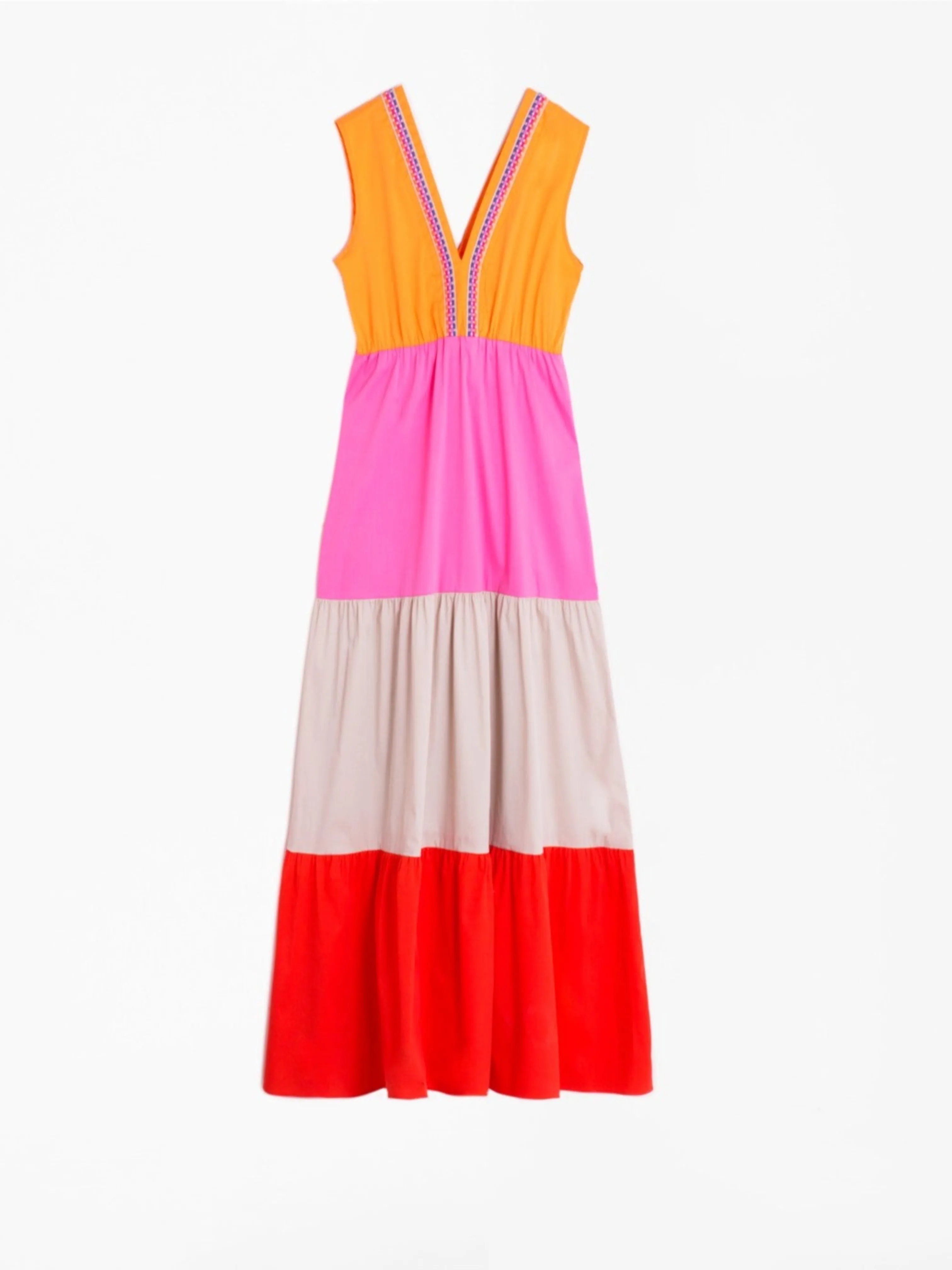Vilagallo Gadea Mandarine Poplin Dress