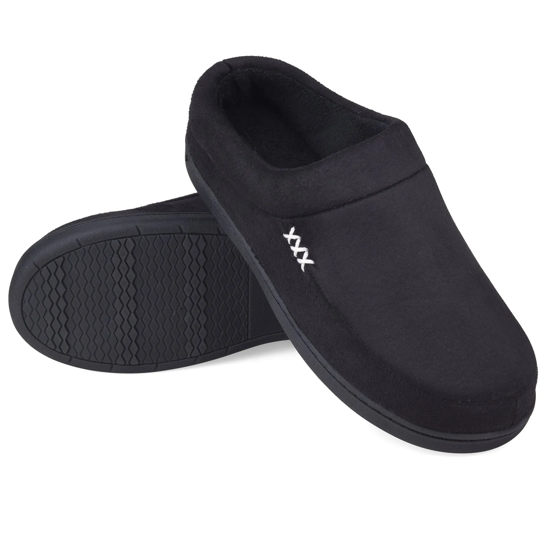 VONMAY Men's Slippers Fuzzy House Shoes Memory Foam Slip On Clog Plush Wool Fleece Garden Shoes