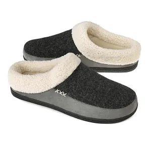 VONMAY Men's Slippers Fuzzy House Shoes Memory Foam Slip On Clog Plush Wool Fleece Garden Shoes