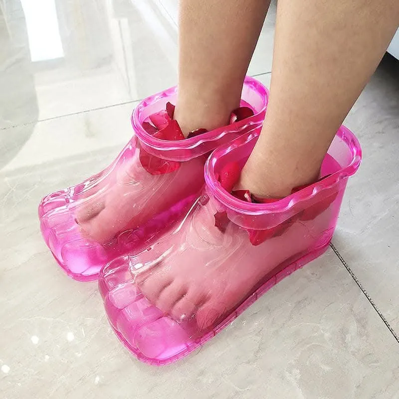 Water-Saving Foot Bath Slippers - Wearable Spa Pedicure Basin Shoes