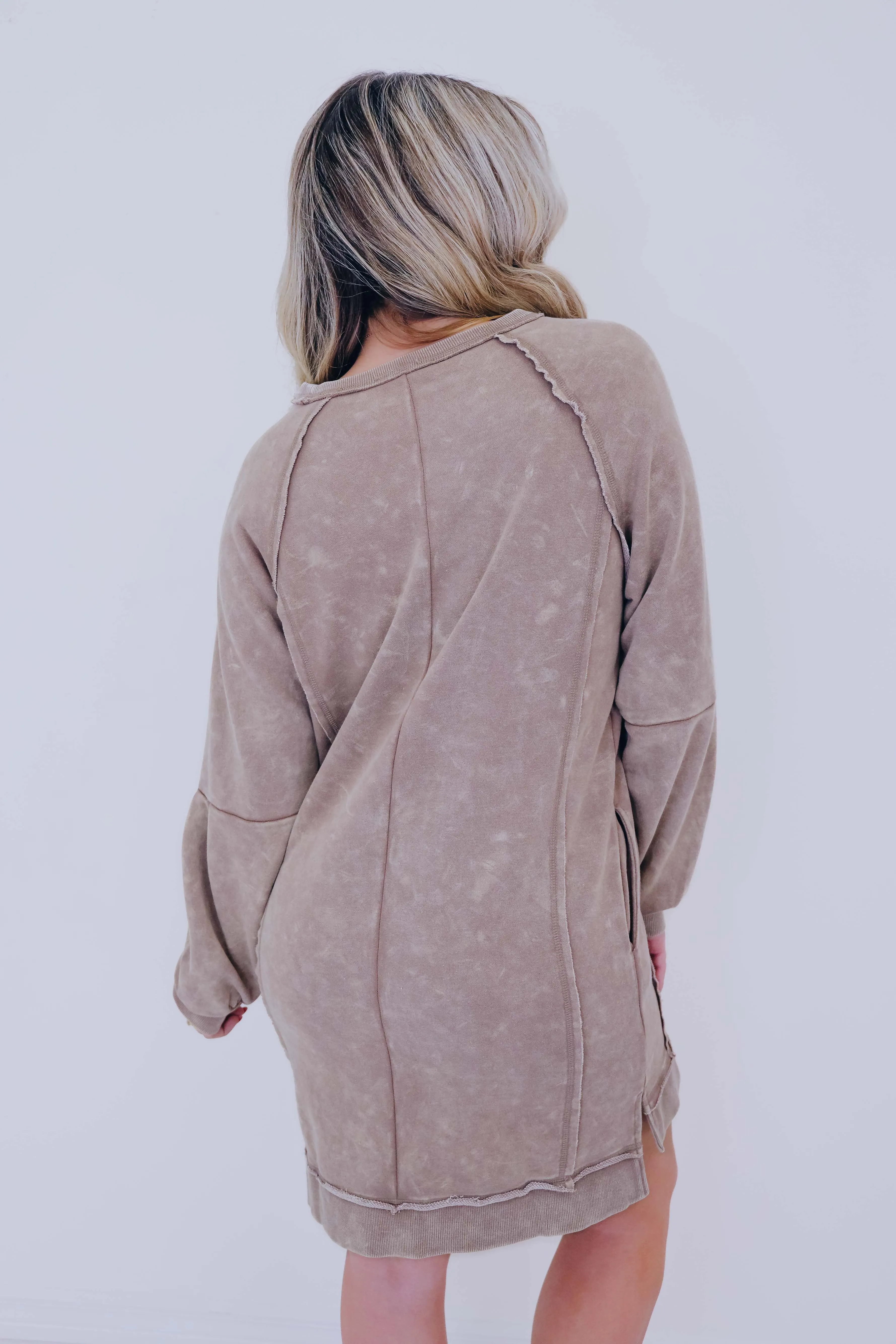 Willa Washed Sweatshirt Mini Dress - 5 Colors