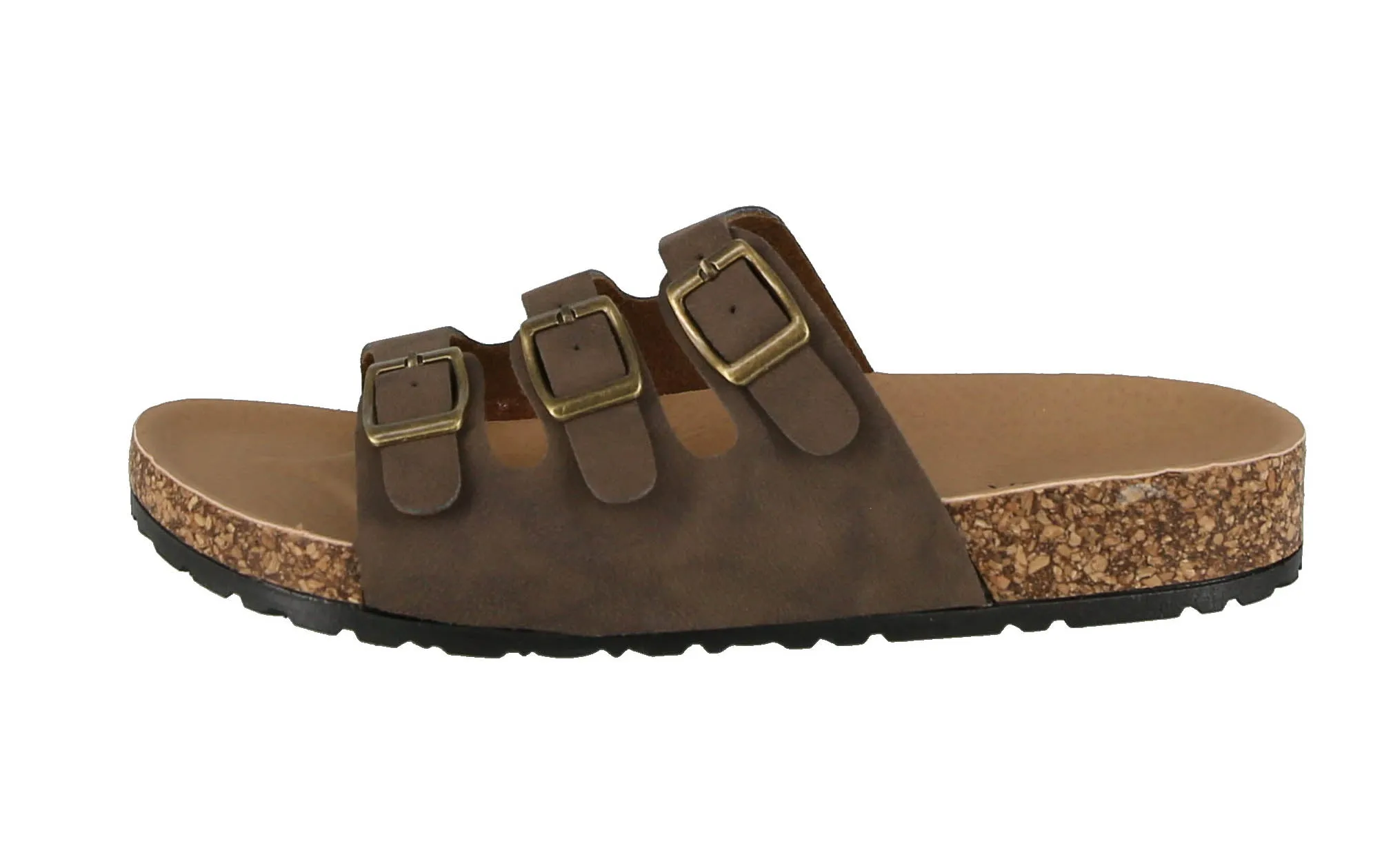 WOMAN'S SHOES MOCHA PU LEATHER SANDALS MARS-8