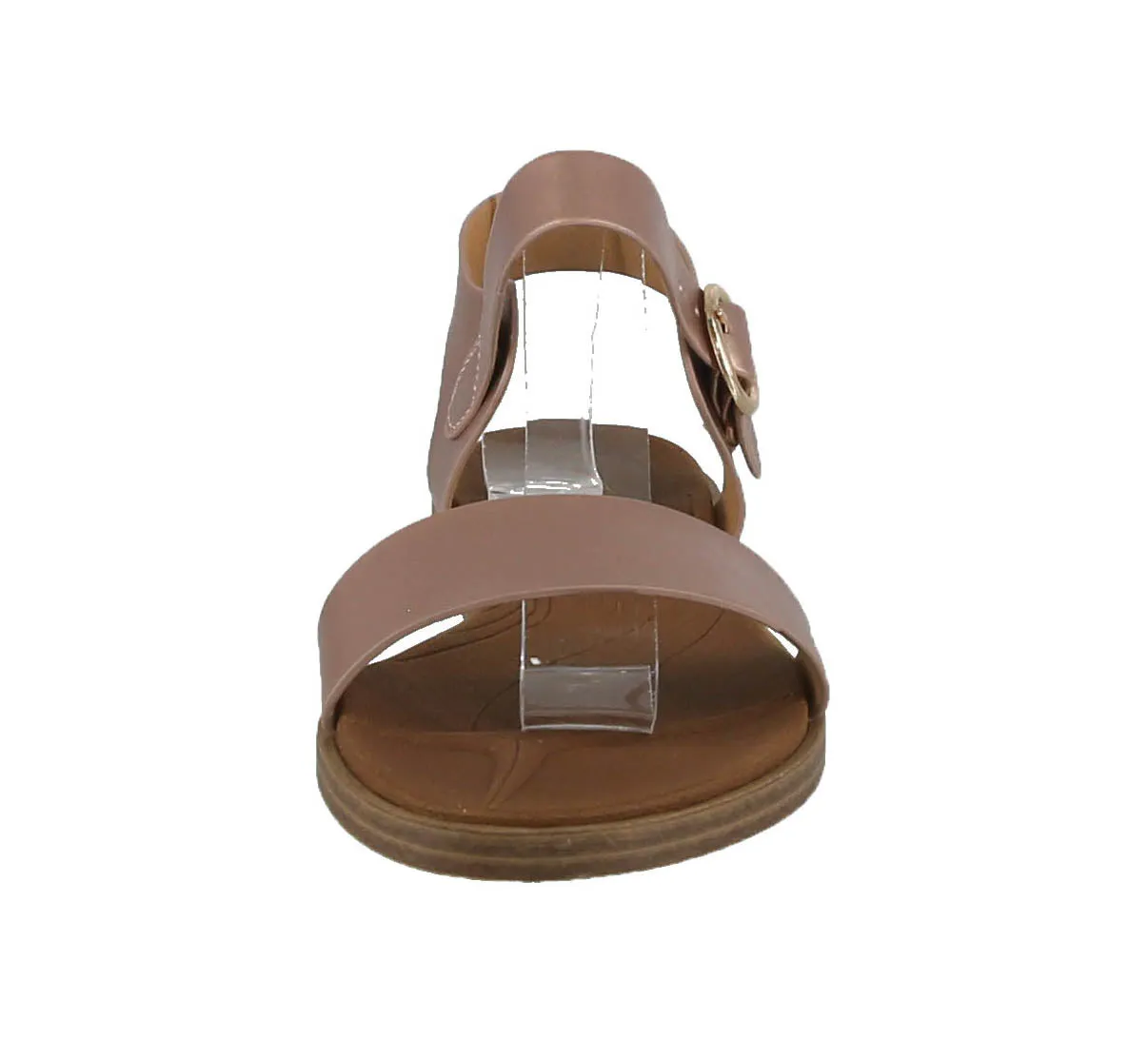 WOMAN'S SHOES ROSE GOLD PU LEATHER SANDALS MILD-68