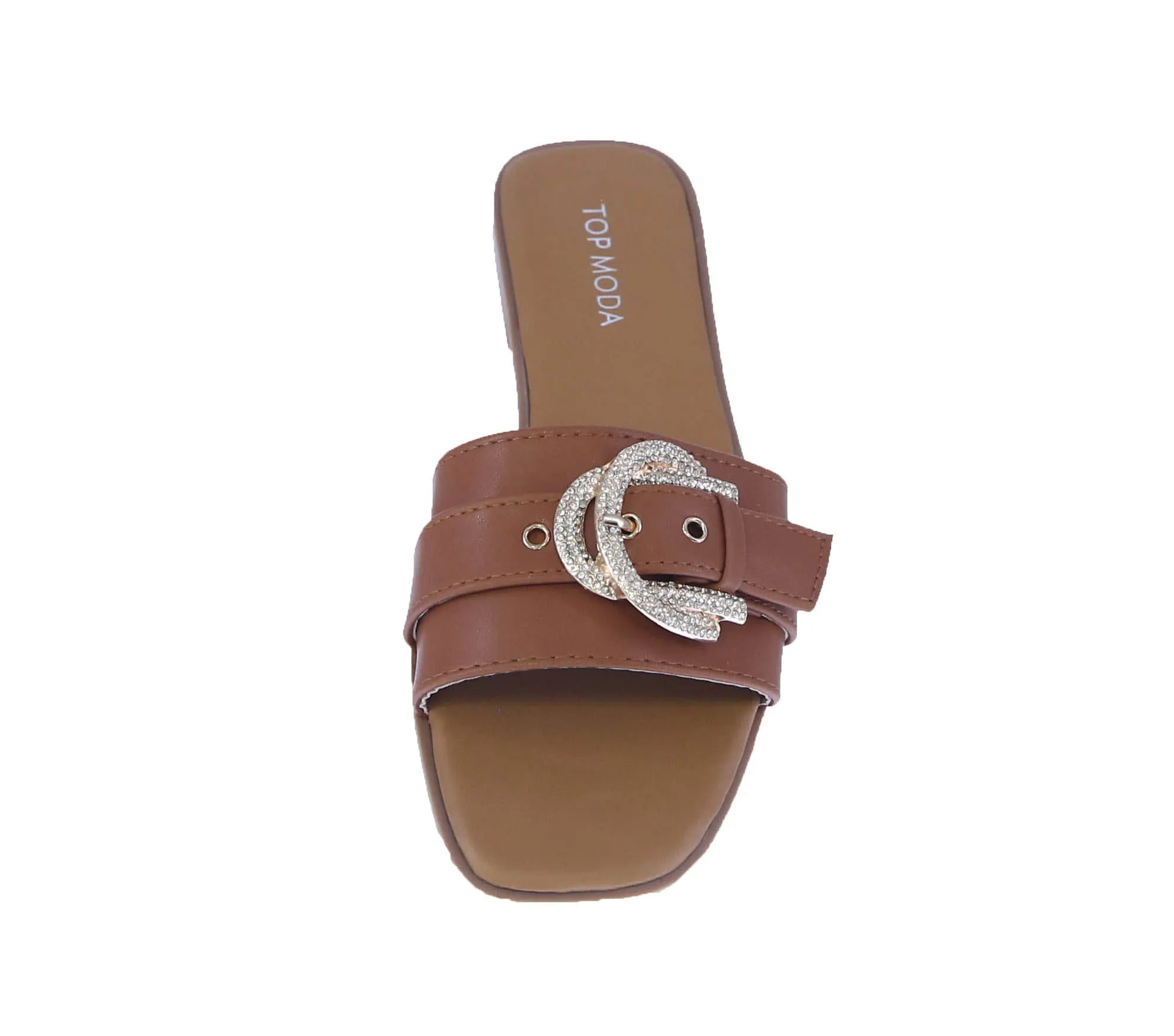 WOMAN'S SHOES TAN PU LEATHER SANDALS DUBAI-37