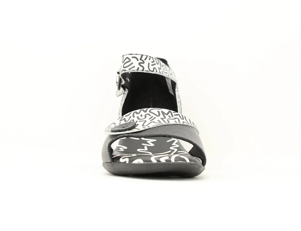 Womens Cushioned D'Angelo Scratch Black Heeled Shoes