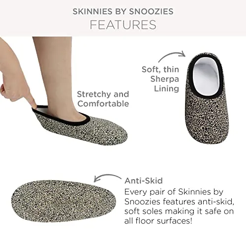 Womens Dots Skinnies With Travel Pouch Slippers