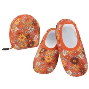 Womens Flower Power Skinnies With Travel Pouch Slippers