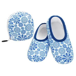 Womens Pinwheel Skinnies With Travel Pouch Slippers