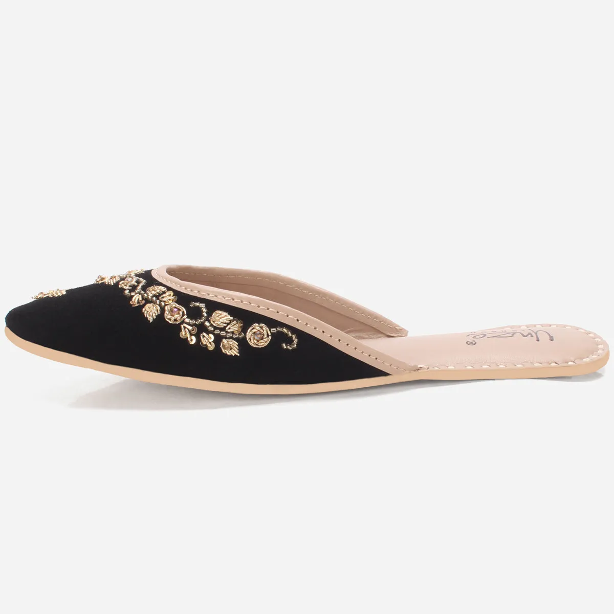 Women's "RAINER" Open Back Embellished Khussa