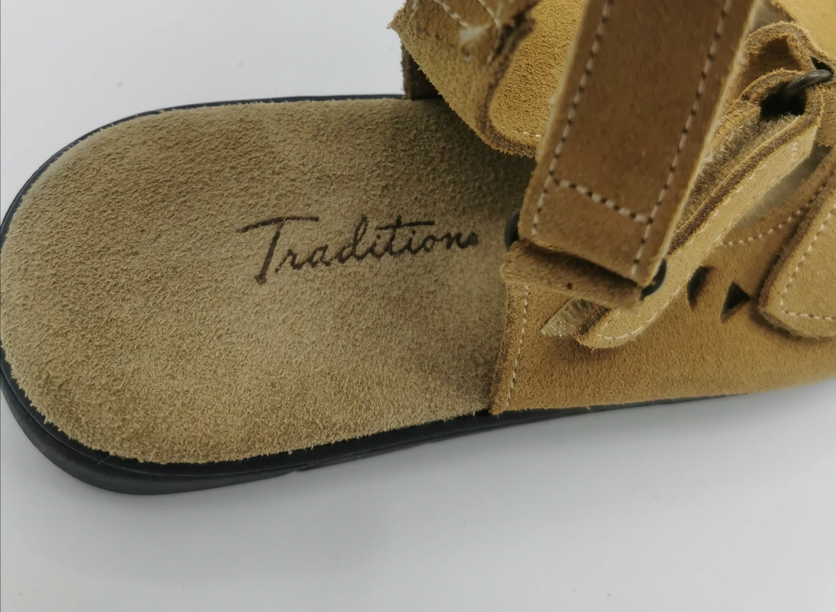 WOMENS SIZE 7 B - TRADITIONS, Brown Leather Suede Sandals NWOT B26