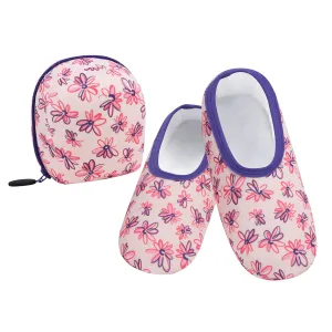 Womens Sketch Floral Skinnies With Travel Pouch Slippers