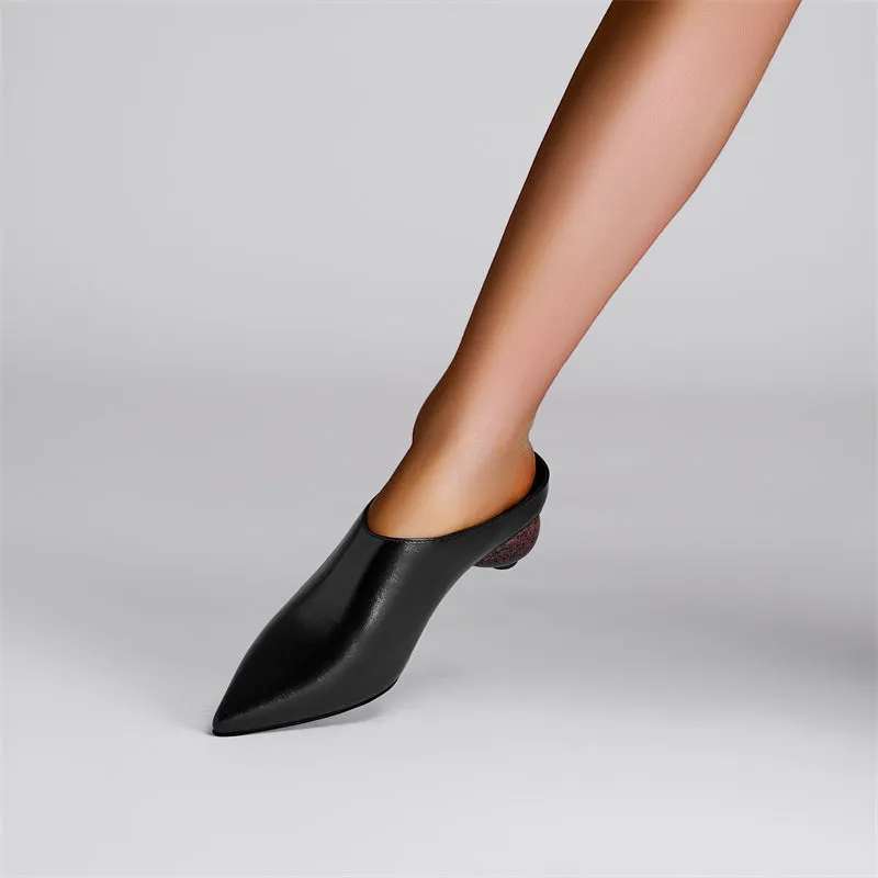Zoei Sculptural Heeled Mules