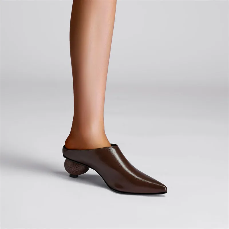 Zoei Sculptural Heeled Mules