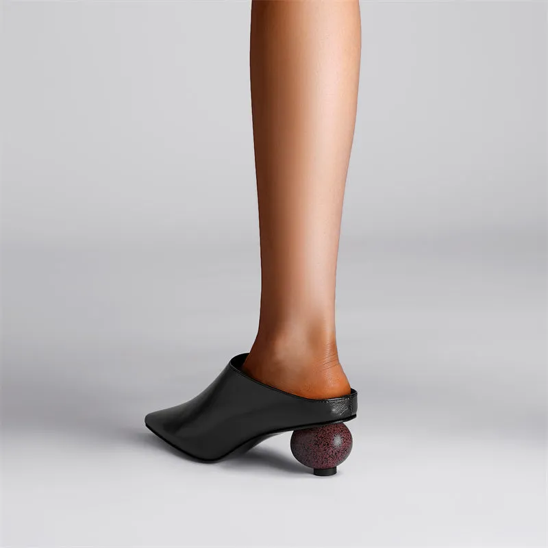 Zoei Sculptural Heeled Mules