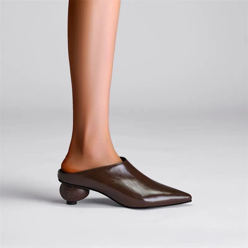 Zoei Sculptural Heeled Mules